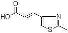 structure of CAS# 201142-75-8, (E)-3-(2-甲基噻唑-4-基)丙烯酸