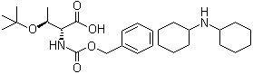 structure of CAS# 201275-65-2, N-[苄氧羰基]-O-苄基-D-苏氨酸二环己基铵盐