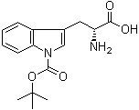 1-[叔丁氧羰基]-D-色氨酸分子结构 (CAS 201290-11-1)