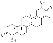 CAS # 201534-10-3, Triptocalline A, (2beta,8alpha,9beta,10alpha,13alpha,14beta,20beta,22beta)-2,22-Dihydroxy-9,13-dimethyl-24,25,26,30-tetranorolean-4-ene-3,21-dione