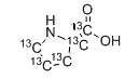 structure of CAS# 201740-83-2, L-脯氨酸-<sup>13</sup>C<sub>8</sub>