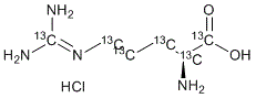 structure of CAS# 201740-91-2, L-精氨酸-<sup>13</sup>C<sub>6</sub>盐酸盐