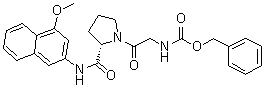 CAS 登录号：201983-16-6, N-[(苯基甲氧基)羰基]甘氨酰-N-(4-甲氧基-2-萘基)-L-脯氨酰胺