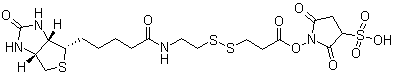 CAS 登录号：202057-28-1, 3-[[2-(生物素酰胺)乙基]二硫基]丙酸磺酸基琥珀酰亚胺酯