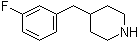 4-(3-氟苄基)哌啶分子结构 (CAS 202126-85-0)