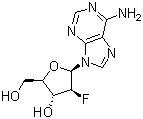 CAS 登录号：20227-41-2, 9-(2-脱氧-2-氟-beta-D-阿拉伯呋喃基)腺嘌呤