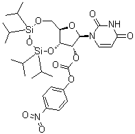 3',5'-O-[1,1,3,3-四异丙基-1,3-二硅氧烷二基]尿苷 2'-(4-硝基苯基碳酸酯)分子结构 (CAS 202533-73-1)