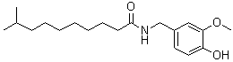 CAS # 20279-06-5, N-(4-Hydroxy-3-methoxybenzyl)-9-methyldecanamide, N-[(4-Hydroxy-3-methoxyphenyl)methyl]-9-methyldecanamide, Homodihydrocapsaicin, Homodihydrocapsaicin I