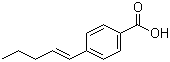 E-4-(1-戊烯基)苯甲酸分子结构 (CAS 202798-06-9)