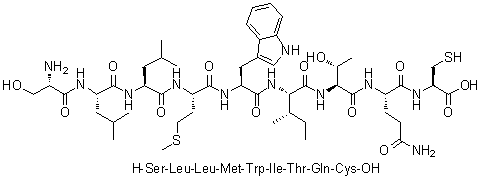 CAS # 202815-17-6, L-Seryl-L-leucyl-L-leucyl-L-methionyl-L-tryptophyl-L-isoleucyl-L-threonyl-L-glutaminyl-L-cysteine