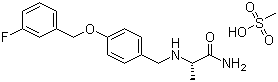 structure of CAS# 202825-46-5, 沙芬酰胺甲磺酸盐