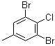 1,3-二溴-2-氯-5-甲基苯分子结构 (CAS 202925-05-1)