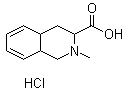 structure of CAS# 20335-68-6, 1,2,3,4-四氢-2-甲基-3-异喹啉甲酸盐酸盐