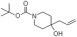 structure of CAS# 203662-51-5, tert-Butyl 4-allyl-4-hydroxypiperidine-1-carboxylate