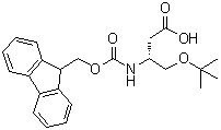 (R)-4-(叔丁氧基)-3-[[芴甲氧羰基]氨基]丁酸分子结构 (CAS 203854-51-7)