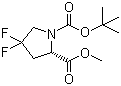 structure of CAS# 203866-17-5, (2S)-2-(甲氧羰基)-4,4-二氟吡咯烷-1-甲酸叔丁酯