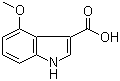 4-甲氧基-1H-吲哚-3-甲酸分子结构 (CAS 203937-50-2)
