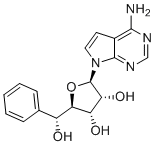 (2R,3R,4S,5R)-2-(4-氨基吡咯并[2,3-d]嘧啶-7-基)-5-[(R)-羟基(苯基)甲基]四氢呋喃-3,4-二醇分子结构 (CAS 2040291-27-6)