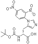 N-[叔丁氧羰基]-3-(2,4-二硝基苯基)-D-组氨酸分子结构 (CAS 204125-02-0)