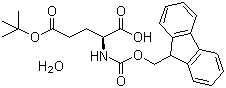 Fmoc-L-谷氨酸-O-叔丁酯一水物分子结构 (CAS 204251-24-1)