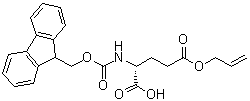 structure of CAS# 204251-33-2, N-[芴甲氧羰基]-D-谷氨酸 5-(2-丙烯基)酯
