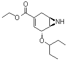 (1R,5R,6R)-5-(1-乙基丙氧基)-7-氮杂双环[4.1.0]庚-3-烯-3-羧酸乙酯分子结构 (CAS 204255-02-7)