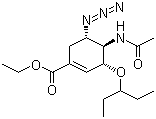 CAS # 204255-06-1, 5-Azido Oseltamivir, Ethyl (3R,4R,5S)-4-acetamido-5-azido-3-(1-ethylpropoxy)-1-cyclohexene-1-carboxylate