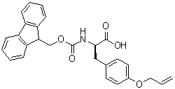 structure of CAS# 204269-35-2, N-[(9H-Fluoren-9-ylmethoxy)carbonyl]-O-2-propen-1-yl-D-tyrosine