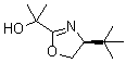 structure of CAS# 204333-19-7, (4S)-4-叔丁基-4,5-二氢-alpha,alpha-二甲基-2-恶唑甲醇