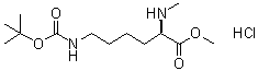 N6-[叔丁氧羰基]-N2-甲基-D-赖氨酸甲酯盐酸盐分子结构 (CAS 2044710-35-0)