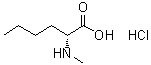 N-甲基-D-正亮氨酸盐酸盐分子结构 (CAS 2044710-37-2)