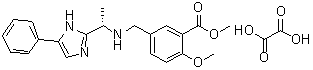 2-Methoxy-5-[[[(1S)-1-(5-phenyl-1H-imidazol-2-yl)ethyl]amino]methyl]benzoic acid methyl ester ethanedioate (1:1) molecular structure (CAS 2046303-09-5)