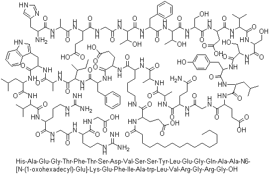 structure of CAS# 204656-20-2, 利拉鲁肽