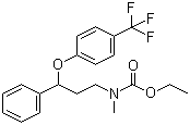 structure of CAS# 204704-95-0, Ethyl N-methyl-N-[3-phenyl-3-[4-(trifluoromethyl)phenoxy]propyl]carbamate
