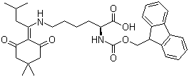 structure of CAS# 204777-78-6, N-芴甲氧羰基-N'-[1-(4,4-二甲基-2,6-二氧代环己基亚甲基)-3-甲基丁基]-L-赖氨酸