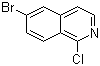 1-氯-6-溴异喹啉分子结构 (CAS 205055-63-6)