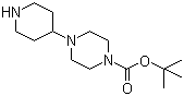 4-(哌啶-4-基)哌嗪-1-甲酸叔丁酯分子结构 (CAS 205059-24-1)