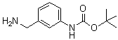 (3-氨基甲基苯基)氨基甲酸叔丁酯分子结构 (CAS 205318-52-1)