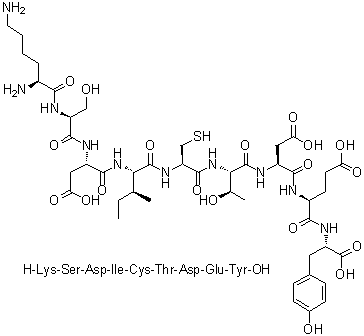 CAS 登录号：205367-90-4, L-赖氨酰-L-丝氨酰-L-alpha-天冬氨酰-L-异亮氨酰-L-半胱氨酰-L-苏氨酰-L-alpha-天冬氨酰-L-alpha-谷氨酰-L-酪氨酸