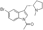 (R)-N-乙酰基-5-溴-3-(N-甲基吡咯烷-2-基甲基)-1H-吲哚分子结构 (CAS 205369-12-6)