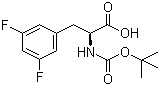 structure of CAS# 205445-52-9, Boc-L-3,5-difluorophenylalanine