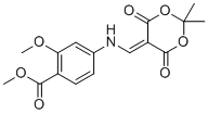 structure of CAS# 205448-64-2, 甲基4-(((2,2-二甲基-4,6-二氧代-1,3-二恶烷-5-亚基)甲基)氨基)-2-甲氧基苯甲酸酯