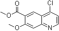 structure of CAS# 205448-66-4, 4-Chloro-7-methoxyquinoline-6-carboxylic acid methyl ester