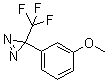 3-(3-甲氧基苯基)-3-(三氟甲基)双吖丙啶分子结构 (CAS 205485-24-1)