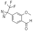 structure of CAS# 205485-25-2, 2-Methoxy-4-[3-(trifluoromethyl)-3H-diazirin-3-yl]benzaldehyde