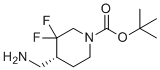 叔-丁基(4R)-4-(氨基甲基)-3,3-二氟哌啶-1-羧酸酯分子结构 (CAS 2055043-54-2)