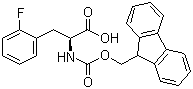 Fmoc-L-2-氟苯丙氨酸分子结构 (CAS 205526-26-7)