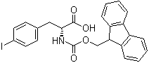 N-[芴甲氧羰基]-4-碘-D-苯丙氨酸分子结构 (CAS 205526-29-0)