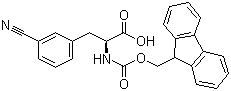 Fmoc-L-3-氰基苯丙氨酸分子结构 (CAS 205526-36-9)