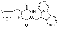 (alphaS)-alpha-[[(9H-芴-9-基甲氧基)羰基]氨基]-4-噻唑丙酸分子结构 (CAS 205528-32-1)